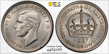 1937 Crown KM-34  Ag AU58