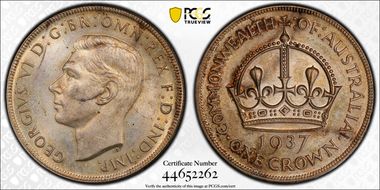 1937 Crown KM-34  Ag MS62
