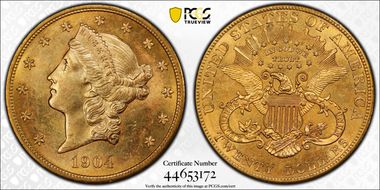 1904 $20 MS65