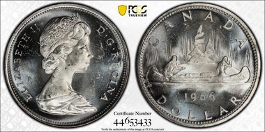 1966 S$1 Large Beads MS63