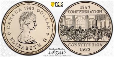 1982 $1 Constitution PR69
