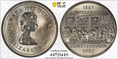 1982 $1 Constitution MS66