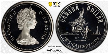 1975 S$1 Calgary Ag SP69