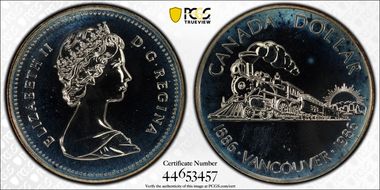 1986 S$1 Vancouver Ag SP68