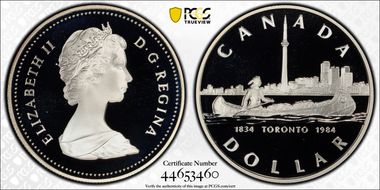1984 S$1 Toronto PR69DCAM