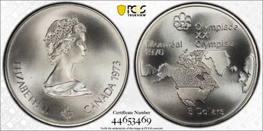 1973 $5 North America MS69