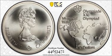 1973 $10 World Map MS68