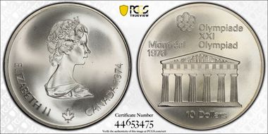 1974 $10 Temple of Zeus MS68