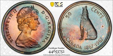 1967 50C Medal Alignment PR66