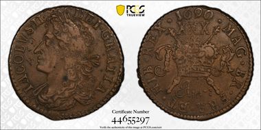 1690 Apr 1/2 Cr S-6579L Gun Money XF40