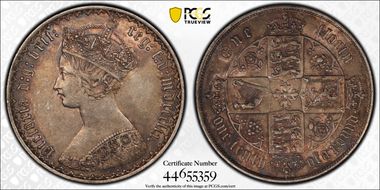 1859 Florin S-3891 ESC-2843 w/Stop AU58