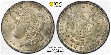 1921 $1 Wide Reeding MS65