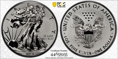2019-W $1 Silver Eagle Enhanced Rev PR Pride of Two Nations, U.S. Set PR70