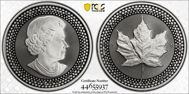 2019 $5 Maple Leaf Silver Modified PR Pride of Two Nations, Canadian Set PR70