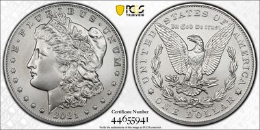 2021-CC Privy $1 Morgan Dollar 100th Anniversary MS69