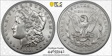 2021-CC Privy $1 Morgan Dollar 100th Anniversary MS69