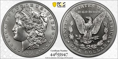 2021-D $1 Morgan Dollar 100th Anniversary MS70