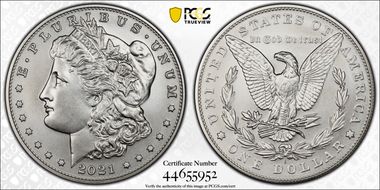2021-S $1 Morgan Dollar 100th Anniversary First Strike MS70