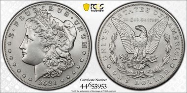 2021-S $1 Morgan Dollar 100th Anniversary First Strike MS70