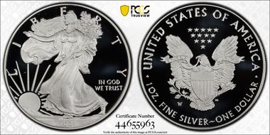 2021-W  $1 Silver Eagle - Type 1 Limited Edition Proof Set - First Strike PR69DCAM