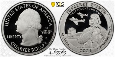 2021-S 25C Tuskegee Airmen NP- Silver Limited Edition Proof Set - First Strike PR70DCAM