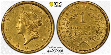 1851 G$1 AU53