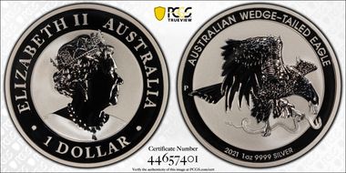 2021-P $1 Wedge-Tailed Eagle MS70