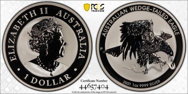 2021-P $1 Wedge-Tailed Eagle MS70