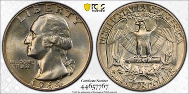 1964-D 25C DDO FS-101 MS64