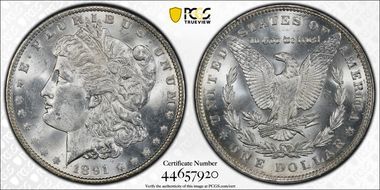 1891 $1 MS62