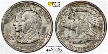 1921 50C Alabama MS64