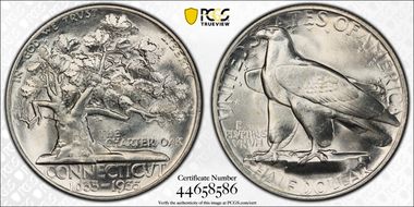 1935 50C Connecticut MS65