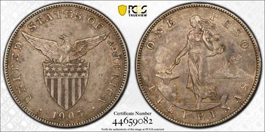 1905-S Peso Allen-16.06 Curved Serif XF45