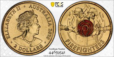 2020 $2 Firefighters Colorized MS67