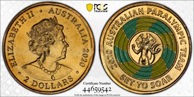 2020 $2 Paralympic Team Set to Soar - Colorized MS66