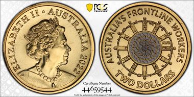 2022 $2 Frontline Workers Colorized MS67