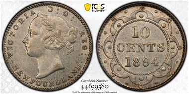 1894 10C Obverse 3 XF45