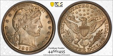 1892-O 25C MS62