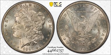 1887-S $1 VAM 2, S/S MS63