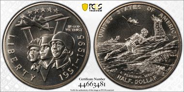 1991-95-P 50C World War II MS69