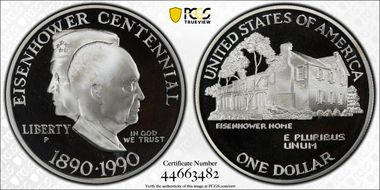 1990-P $1 Eisenhower PR68DCAM