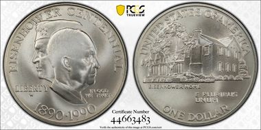1990-W $1 Eisenhower MS69