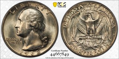 1968-D 25C DDR FS-801 MS65