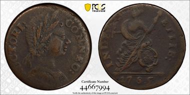 1785 CT 1/2P Bust Right, Miller 3.1-A.3 VF30BN