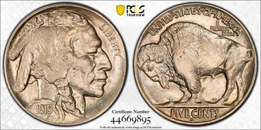 1915-S 5C AU58
