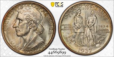 1937-D 50C Boone MS67