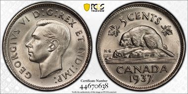 1937 5C Dot MS66