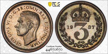 1937 3D S-4088 Crowned 3 PR66