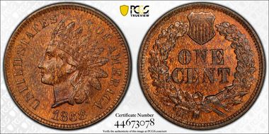 1868 1C MS64BN