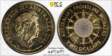 2022 $2 Frontline Workers Colorized MS69